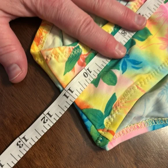 California waves 2005 2pc swimsuit tropical print halter top new large - Picture 7 of 16